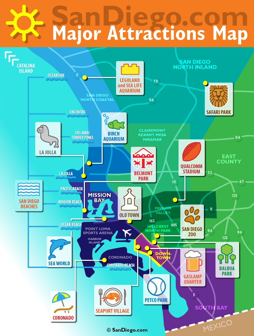 Printable San Diego Tourist Map