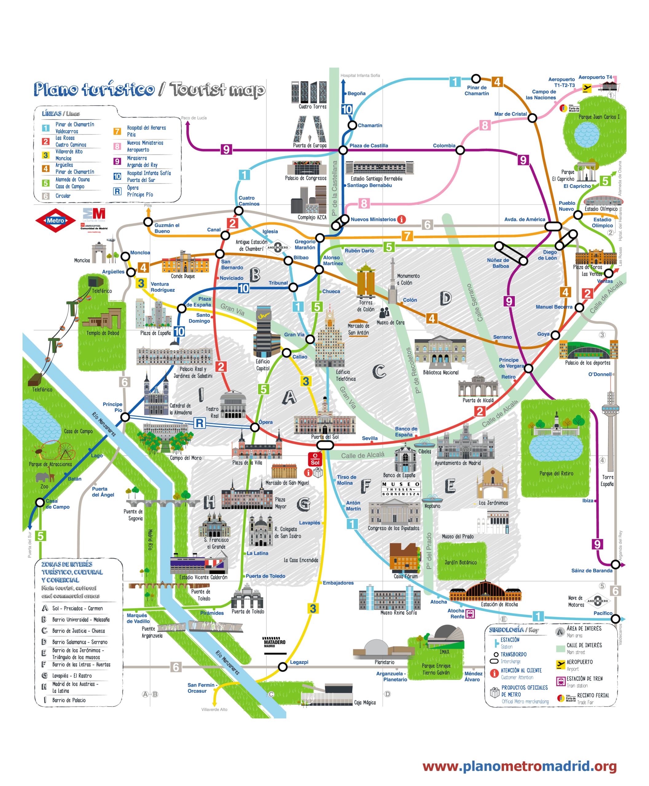 Tourist Map Of Madrid 50 Important Places For Tourists Updated 2025 