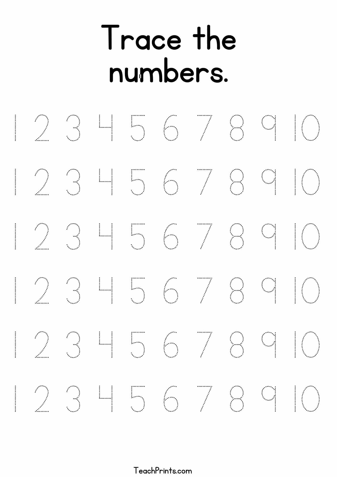 Free Printable Worksheets Numbers 1 10