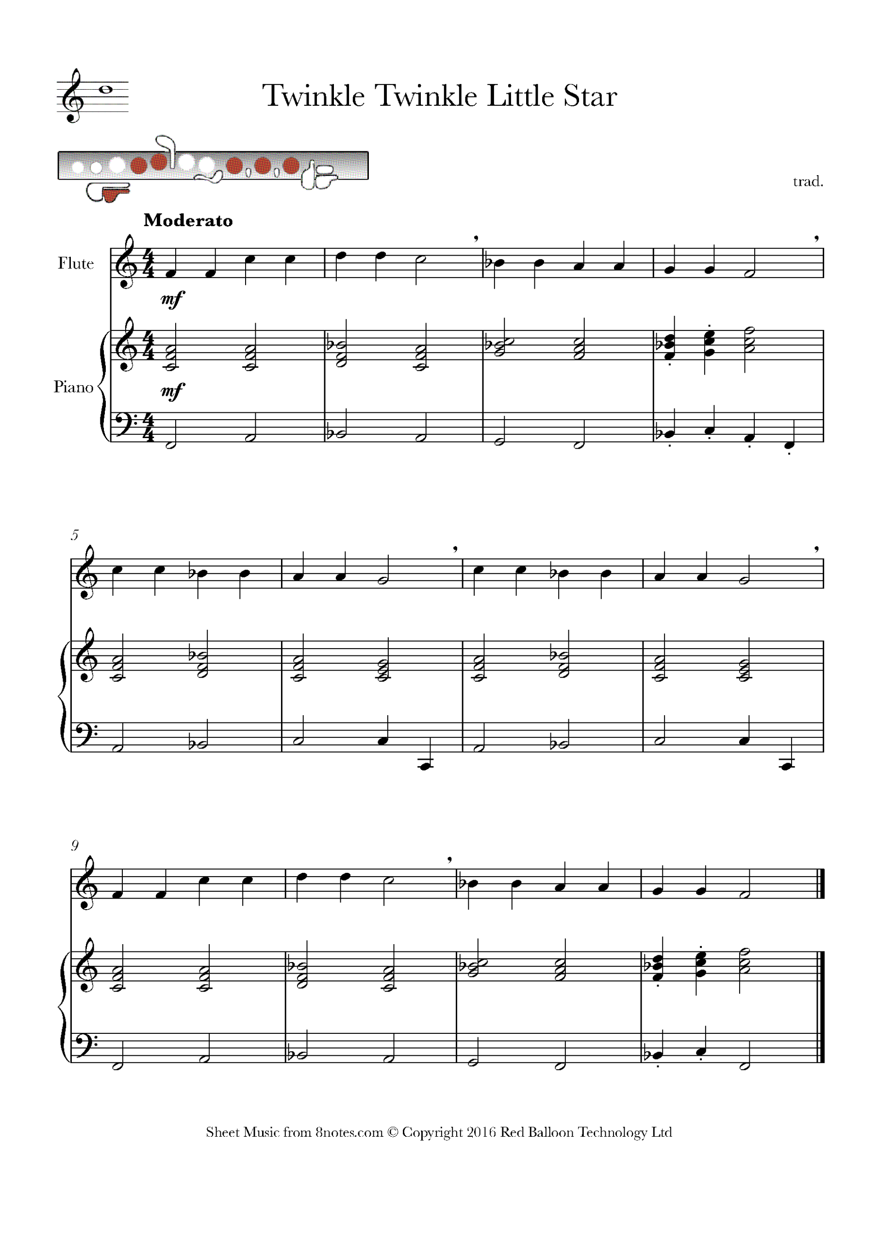 Printable Free Sheet Music For Flute