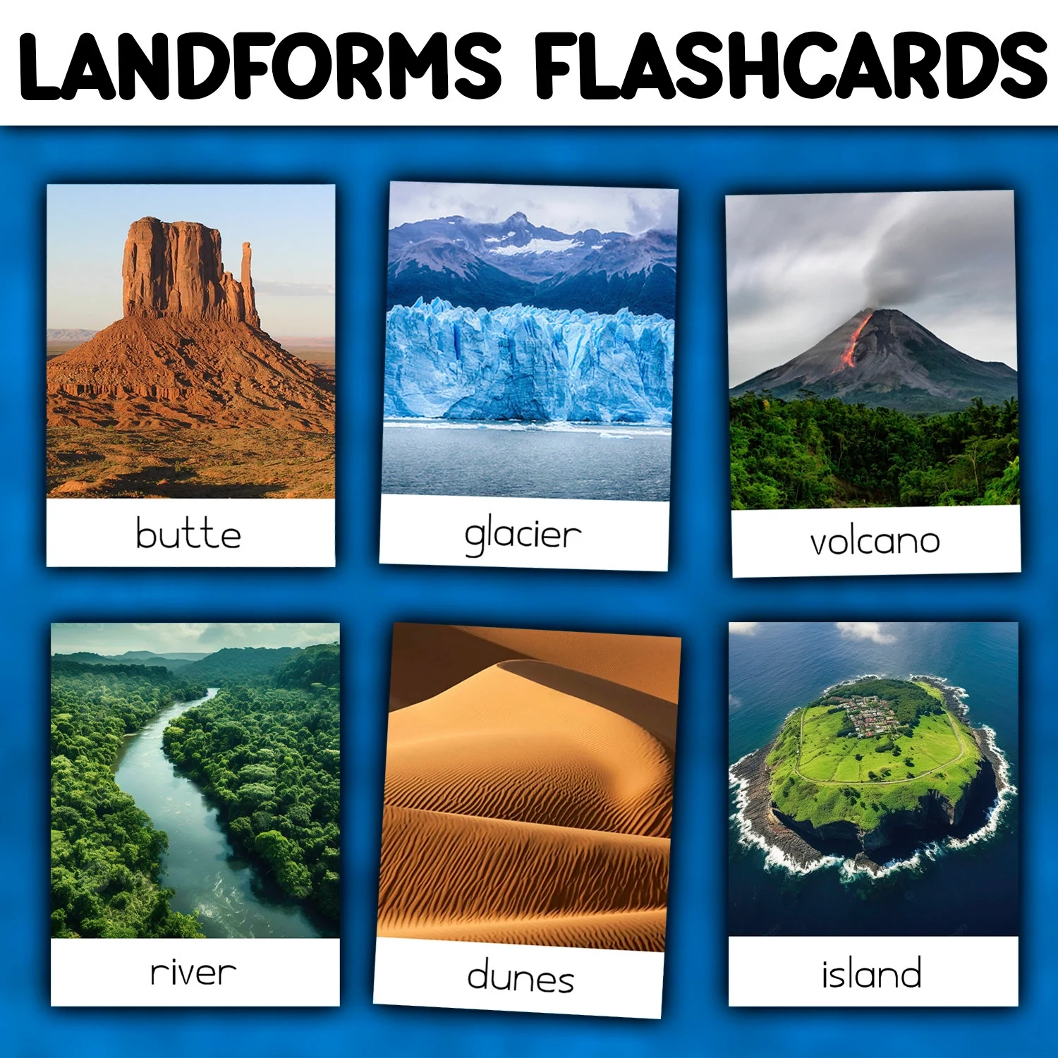 Types Of Landforms Flashcards Landforms Montessori 3 part Cards Landforms Vocabulary Landform For Kids Landforms Activity Printable Etsy Types Of Landforms Flashcards Landforms Montessori 3 part Cards Landforms Vocabulary Landform For Kids Landforms Activity Printable Etsy