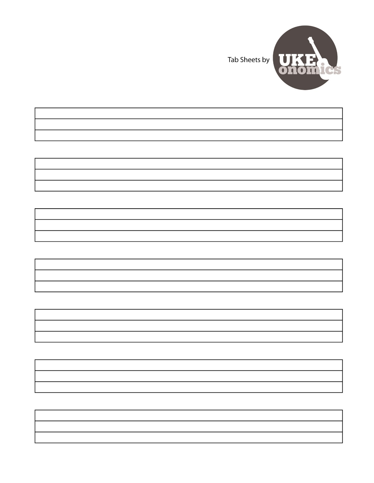 Printable Blank Ukulele Chord Chart