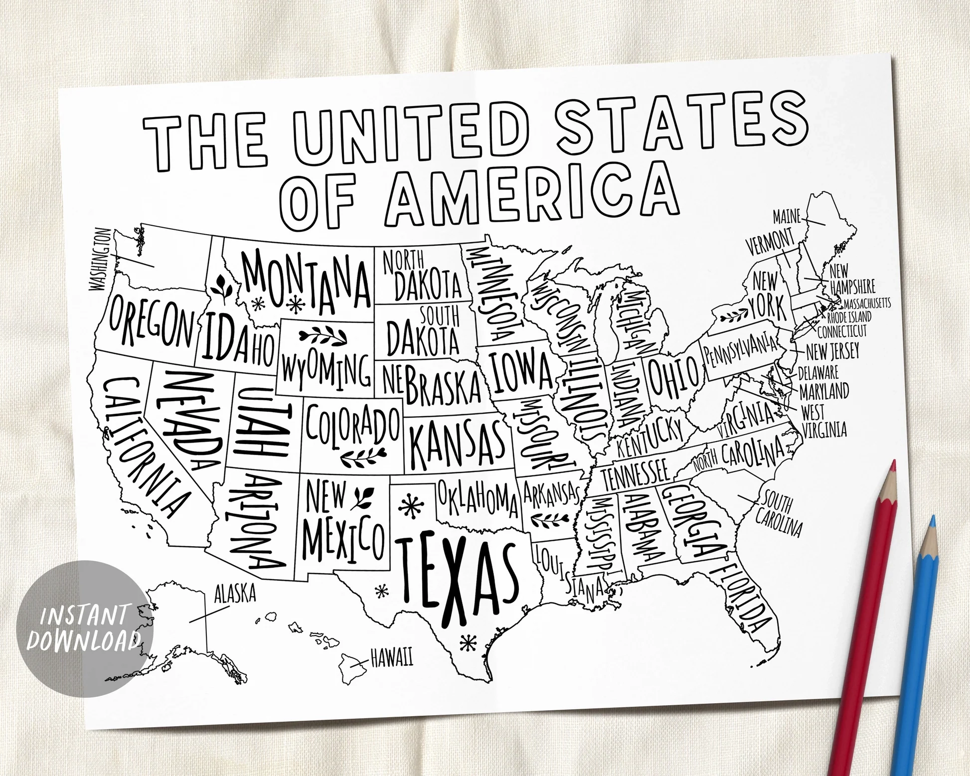 United States Map Coloring Page States Classroom Coloring Sheet Activ Puff Paper Co United States Map Coloring Page States Classroom Coloring Sheet Activ Puff Paper Co