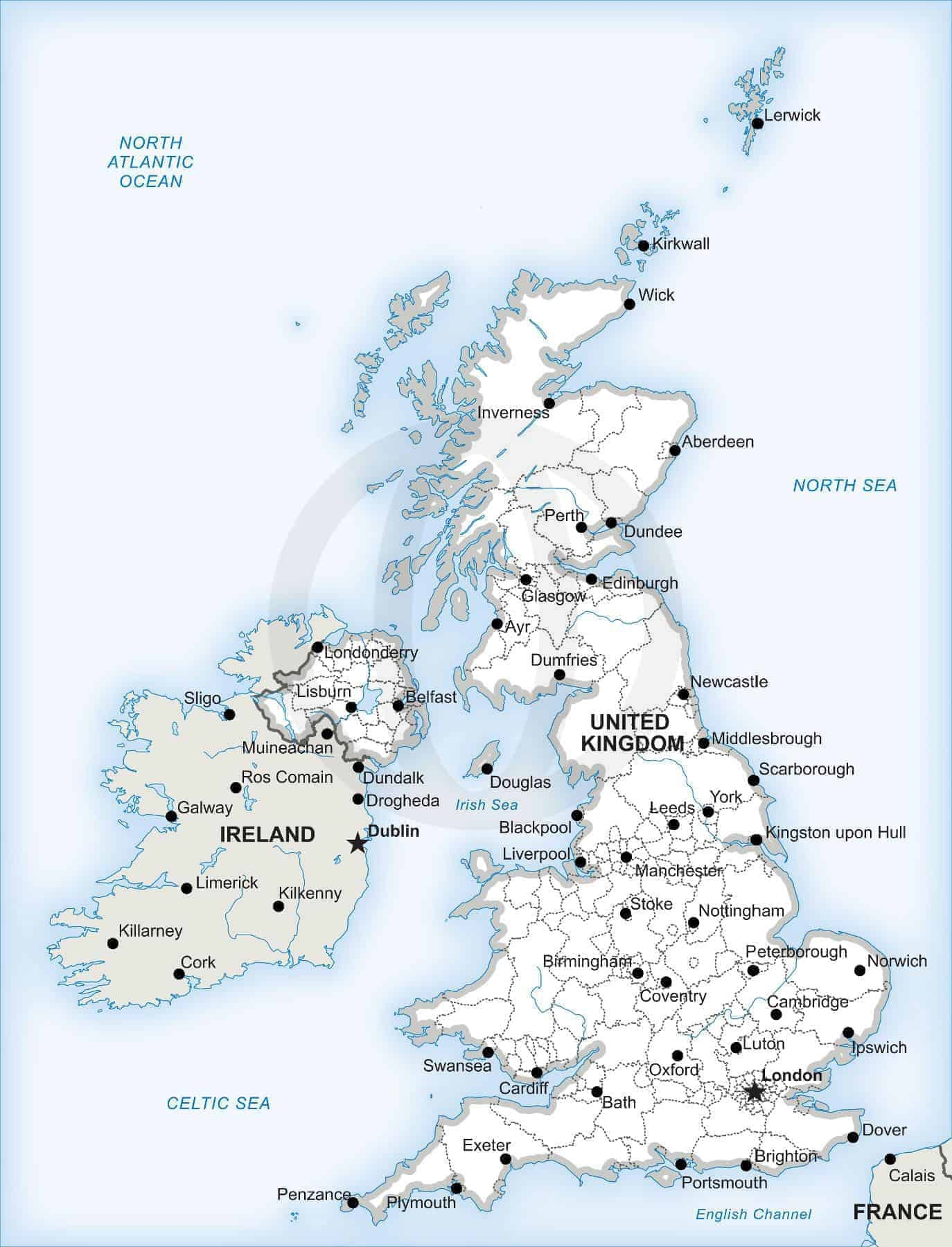 Map Of British Isles Printable