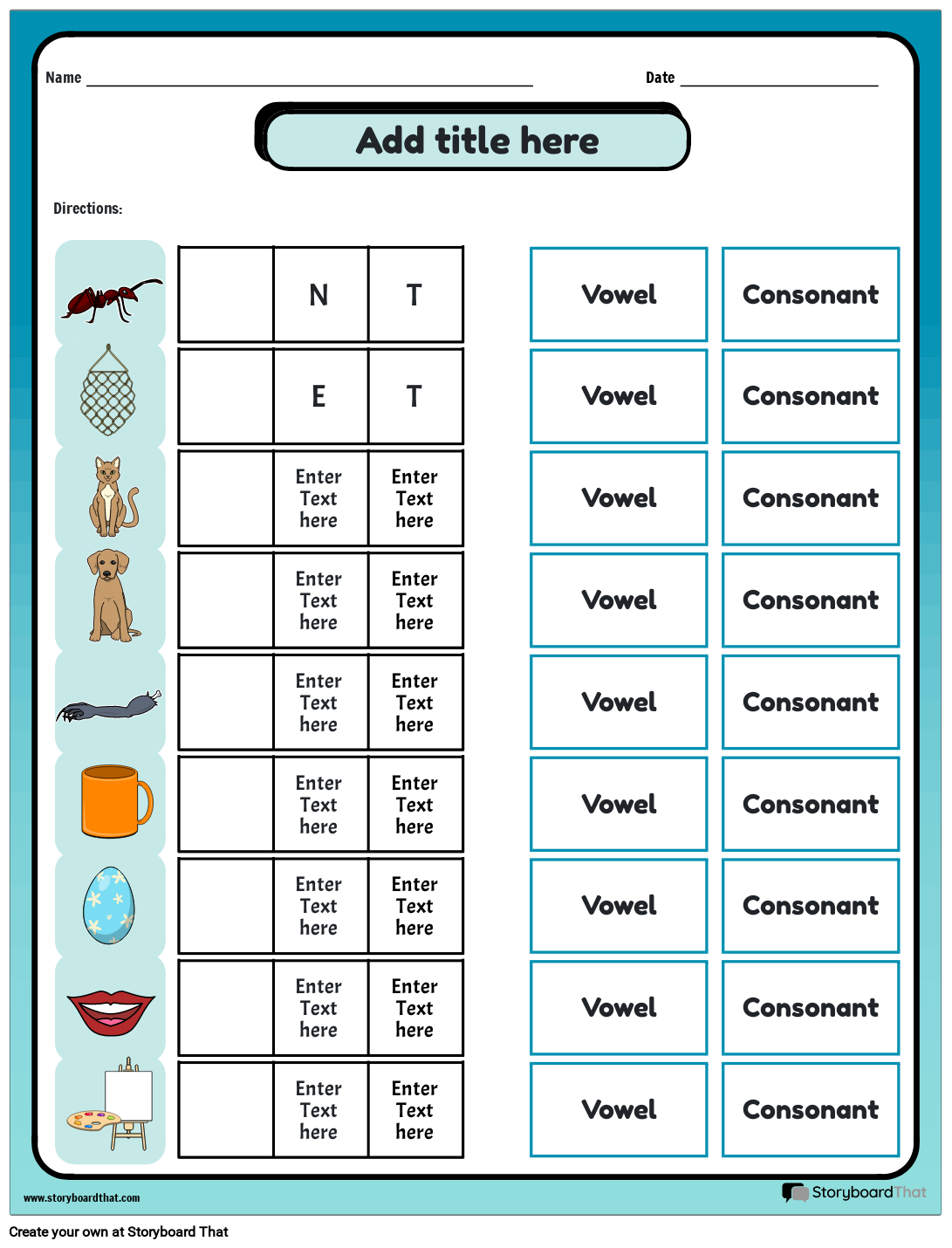 Free Printable Vowels And Consonants Worksheets