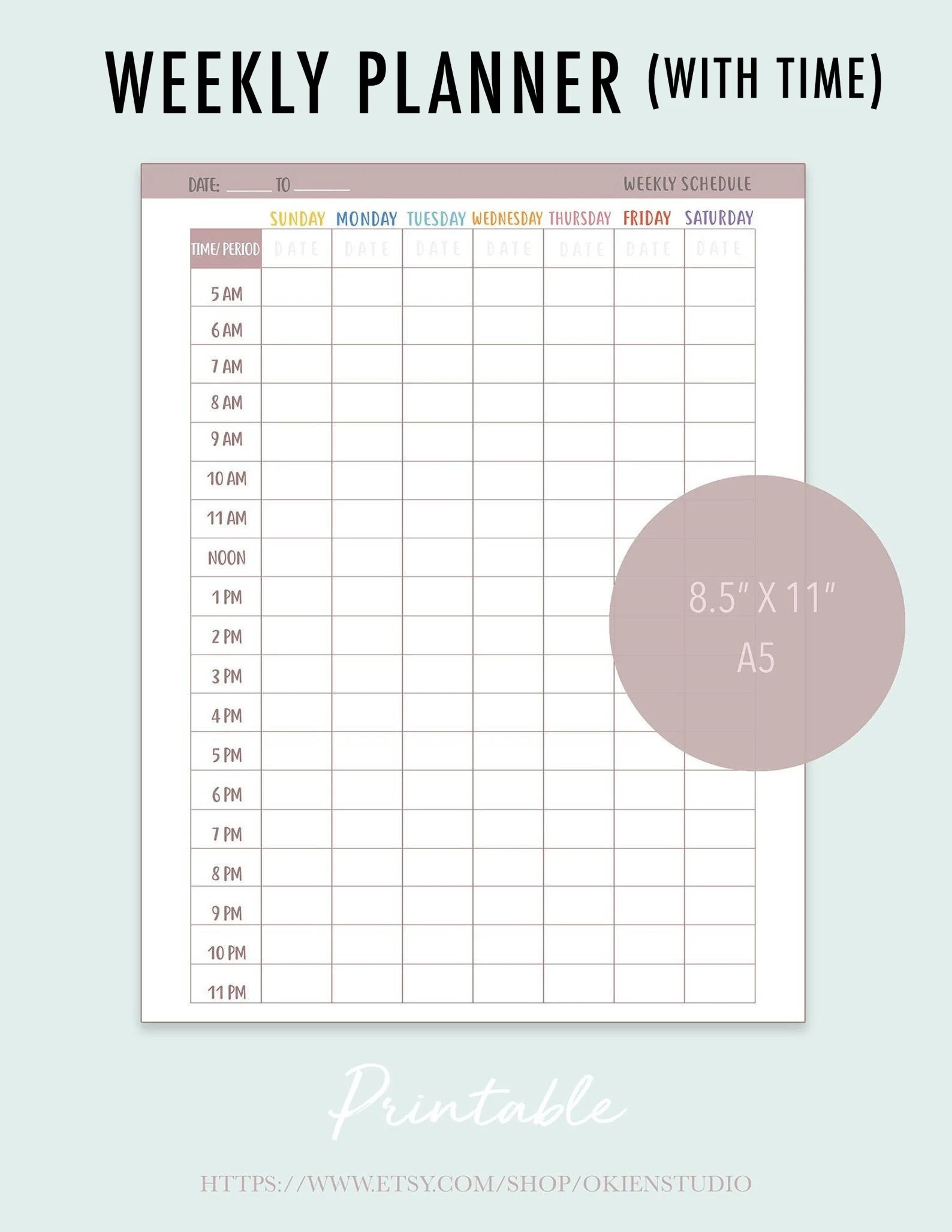 Printable Daily Calendar With Time Slots