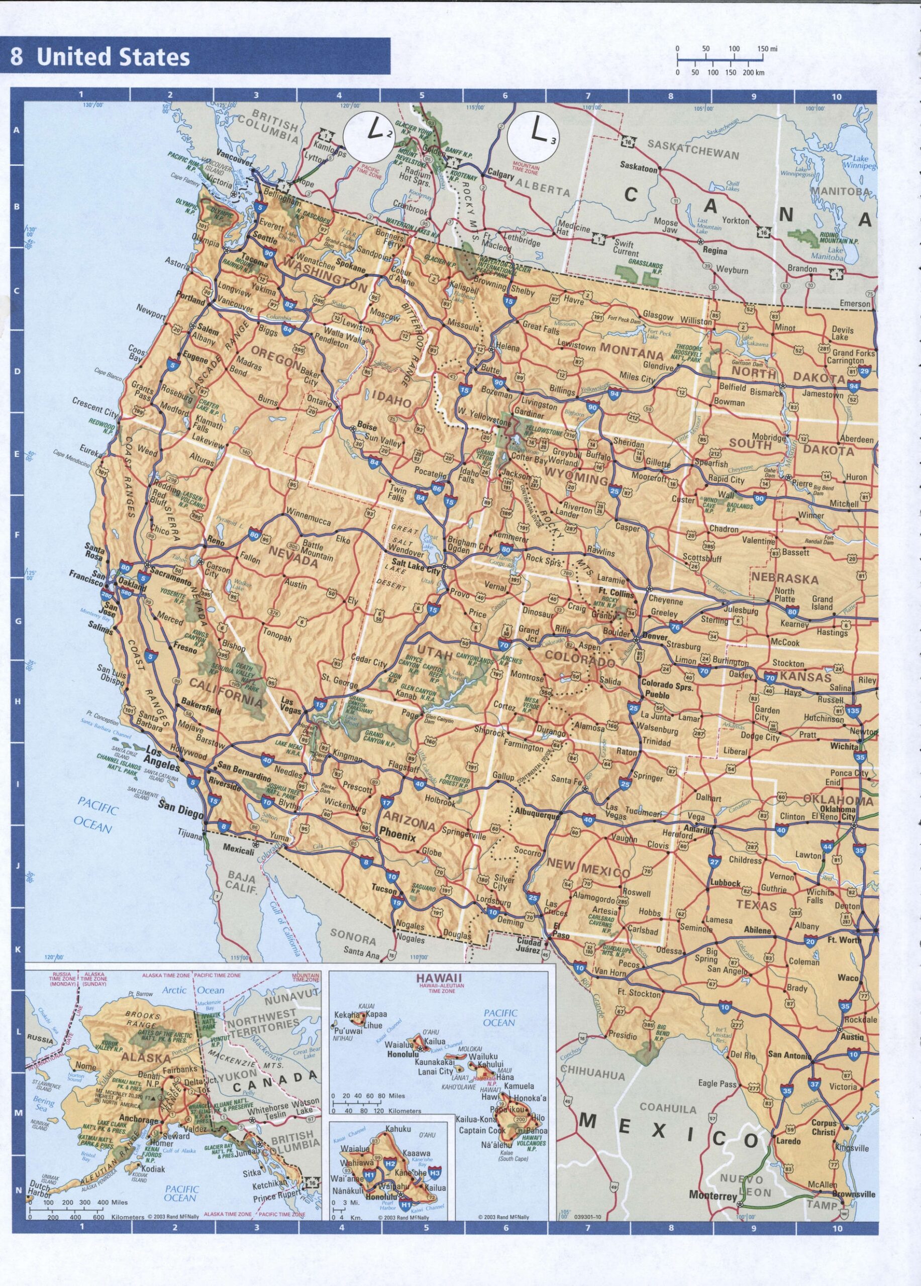 Printable Map Of West Coast Usa