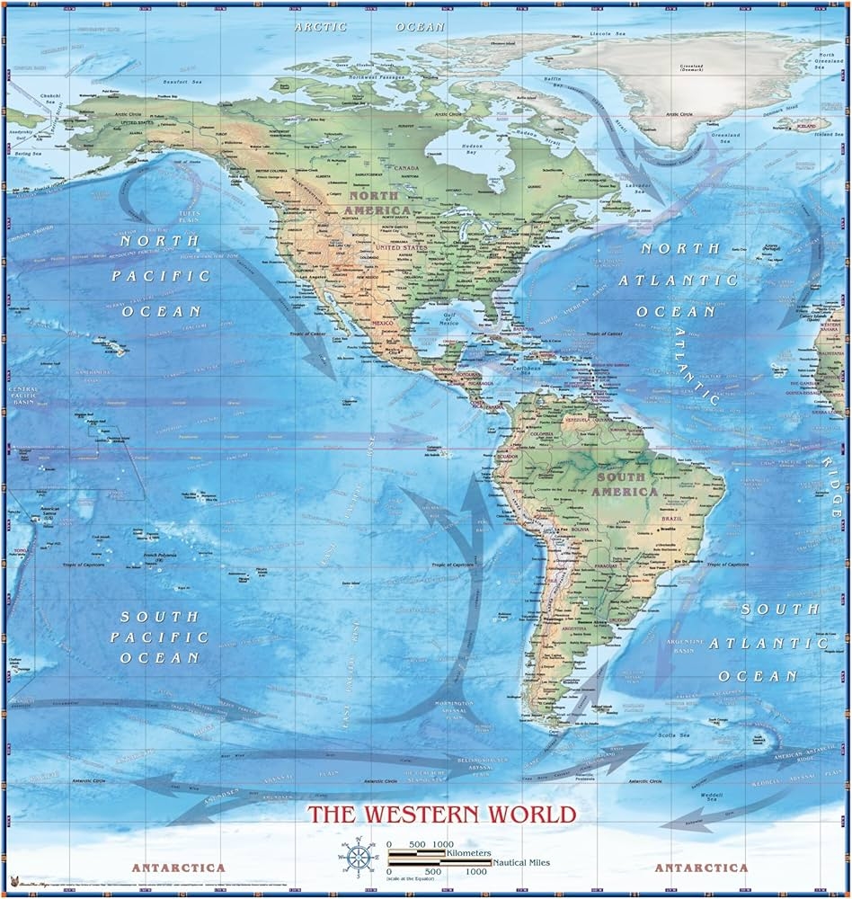 Western Hemisphere Map Printable
