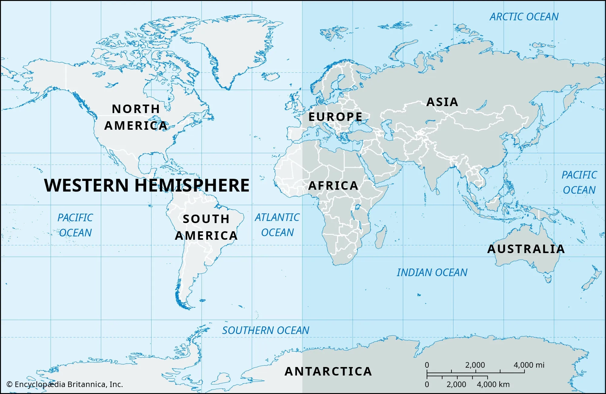 Western Hemisphere Map Definition Facts Britannica