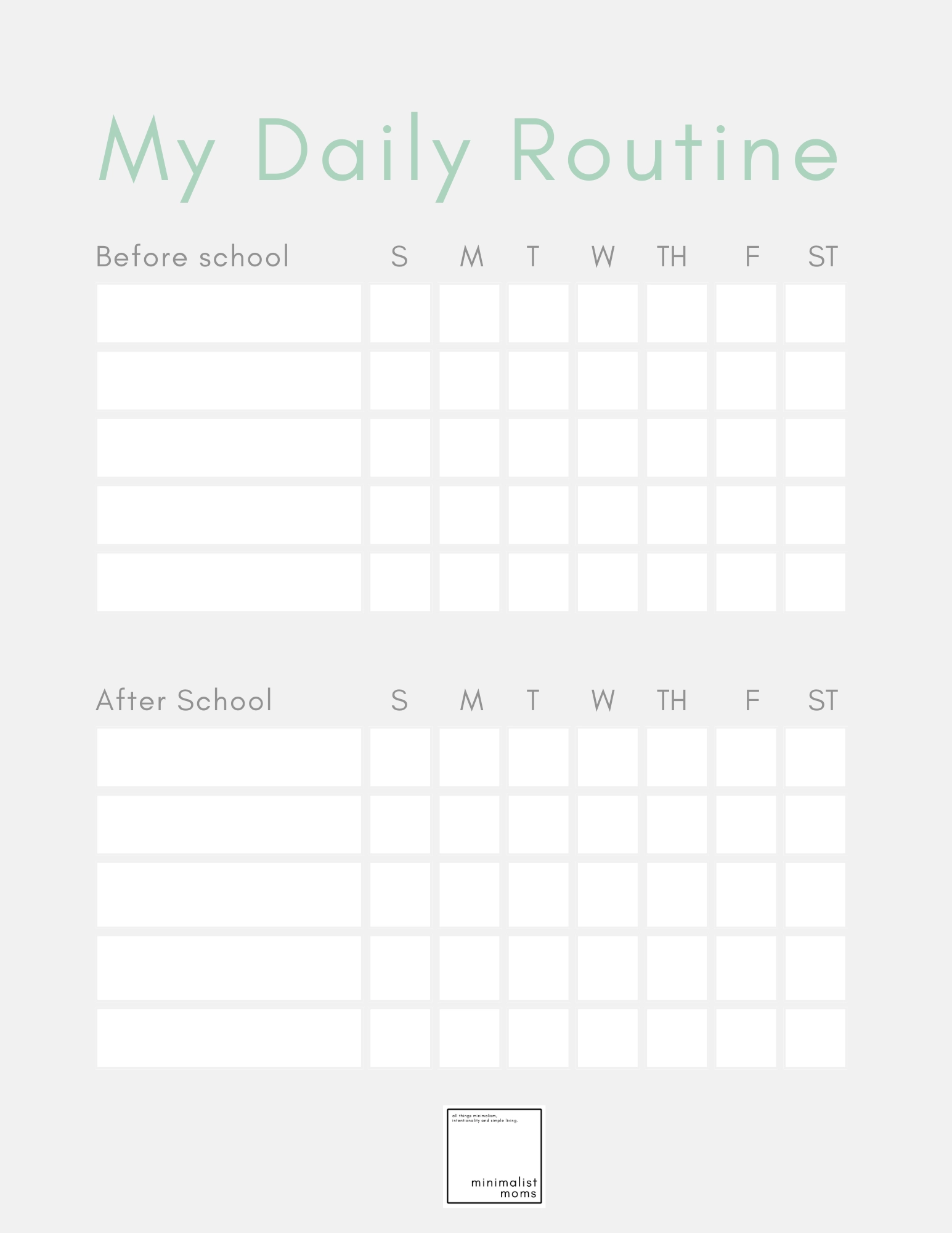 What Is A Daily Routine Chart For Kids Diane Boden