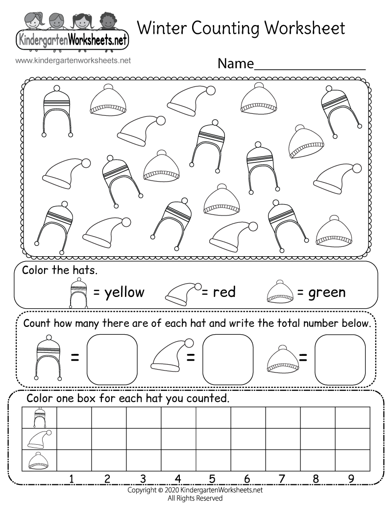 Winter Counting Worksheet Free Printable Digital PDF