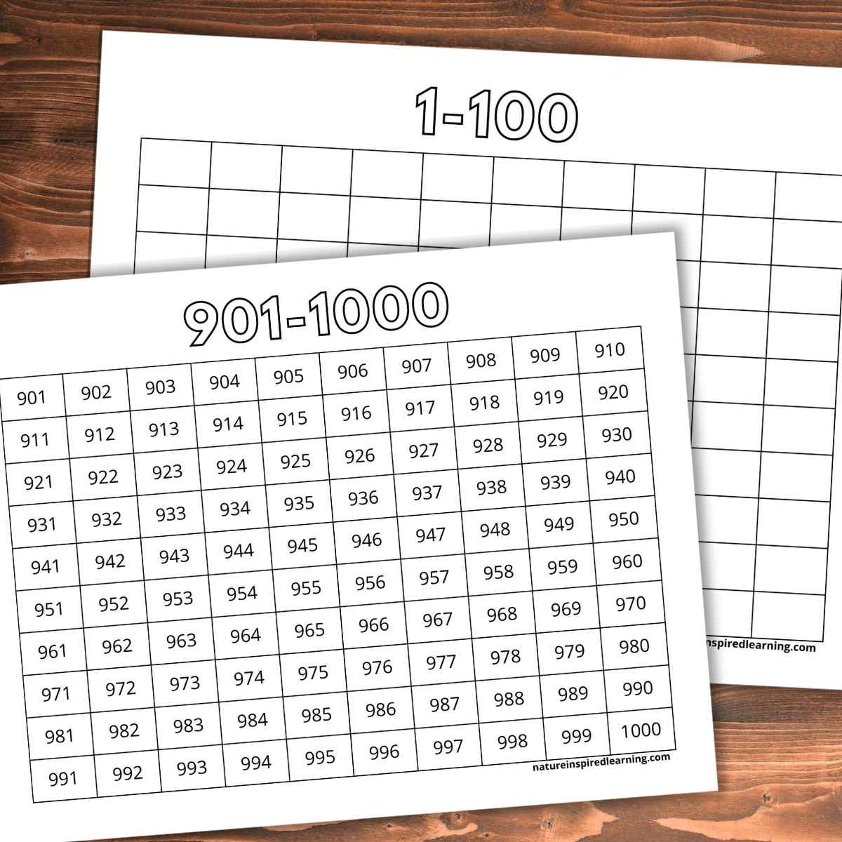 Free Printable 1000 Chart Printable
