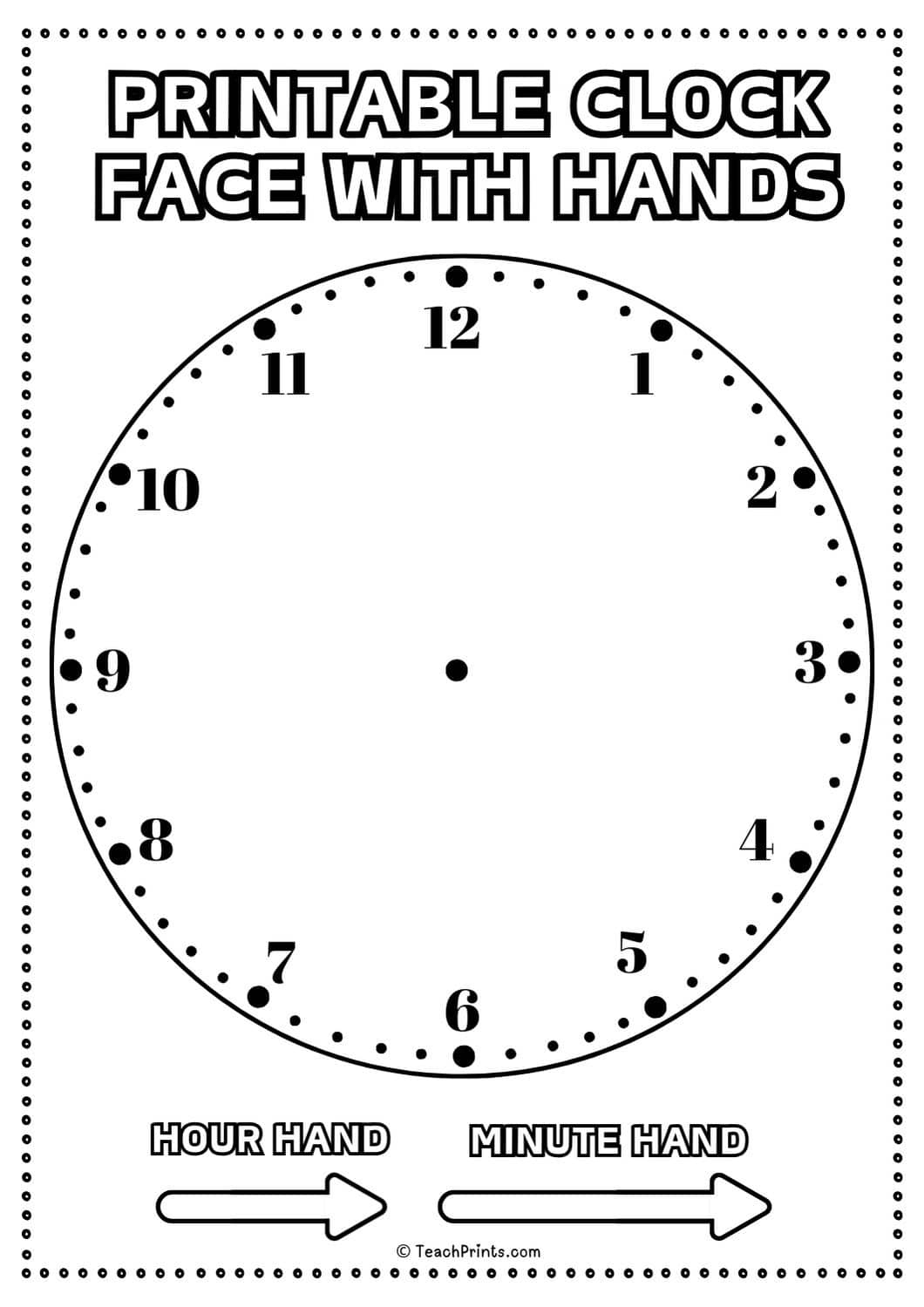 10 Free Printable Clock Face Worksheets Teach Prints
