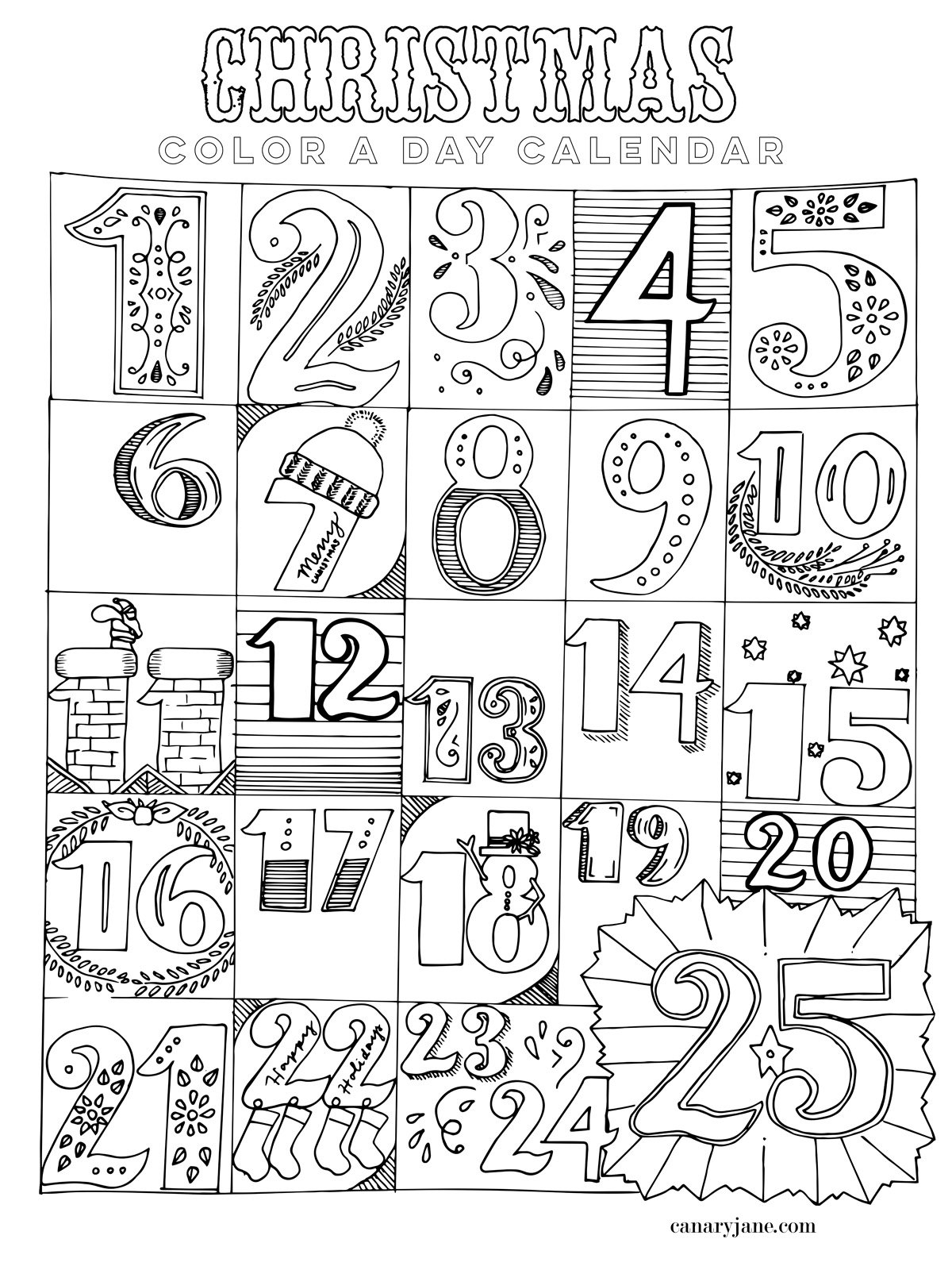 10 Modern DIY Free Printable Advent Calendars You Can Make Canary Jane