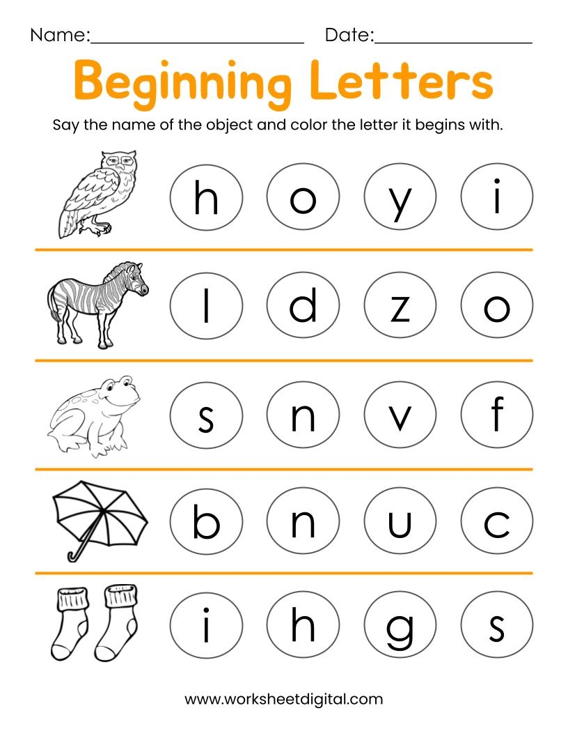 10 Printable Beginning Letters Worksheets For Kindergarten Preschool Homeschool Made By Teachers 10 Printable Beginning Letters Worksheets For Kindergarten Preschool Homeschool Made By Teachers