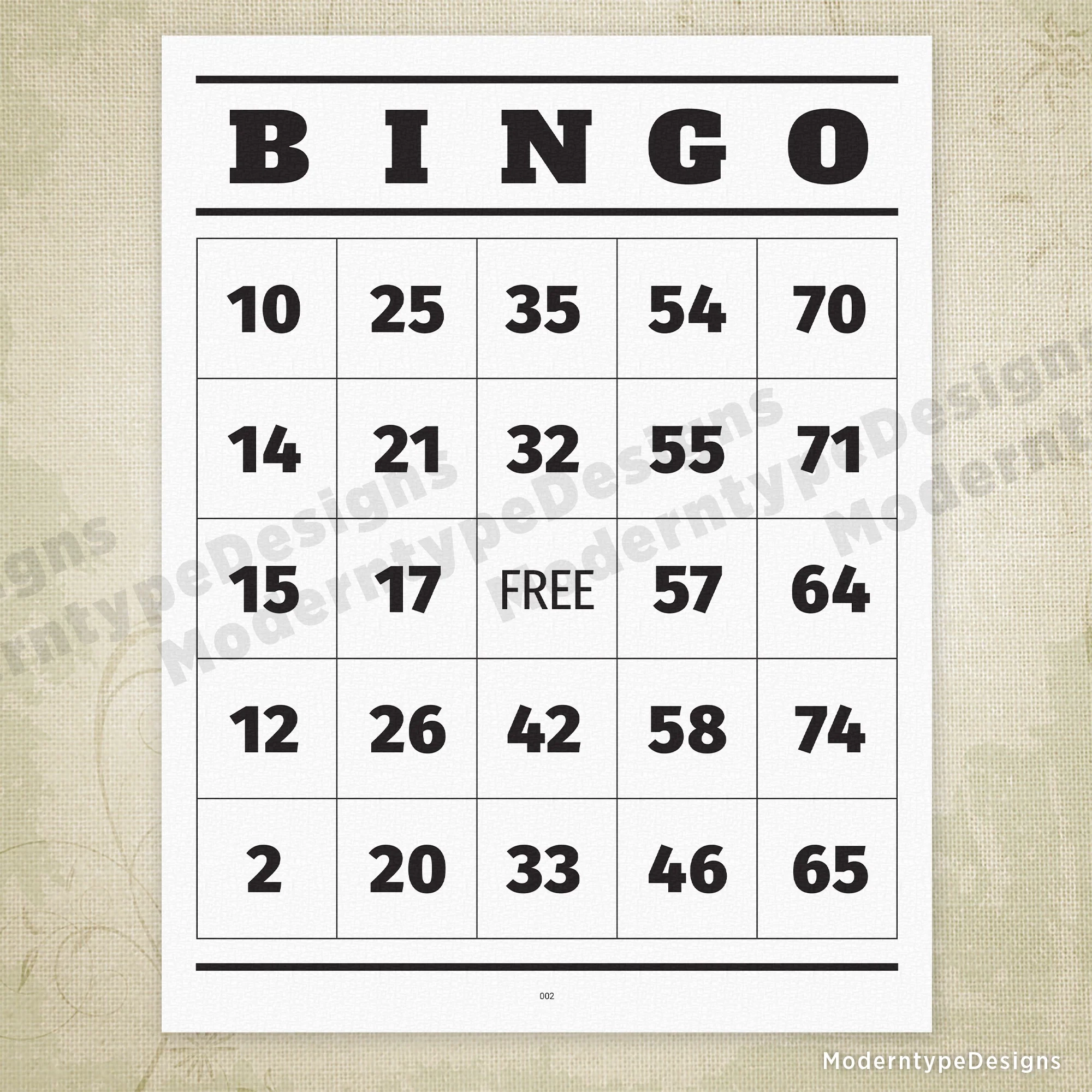 Printable Bingo Call Sheet 1 75