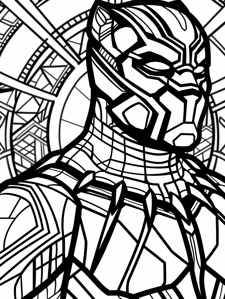 Black Panther Coloring Sheets Printable