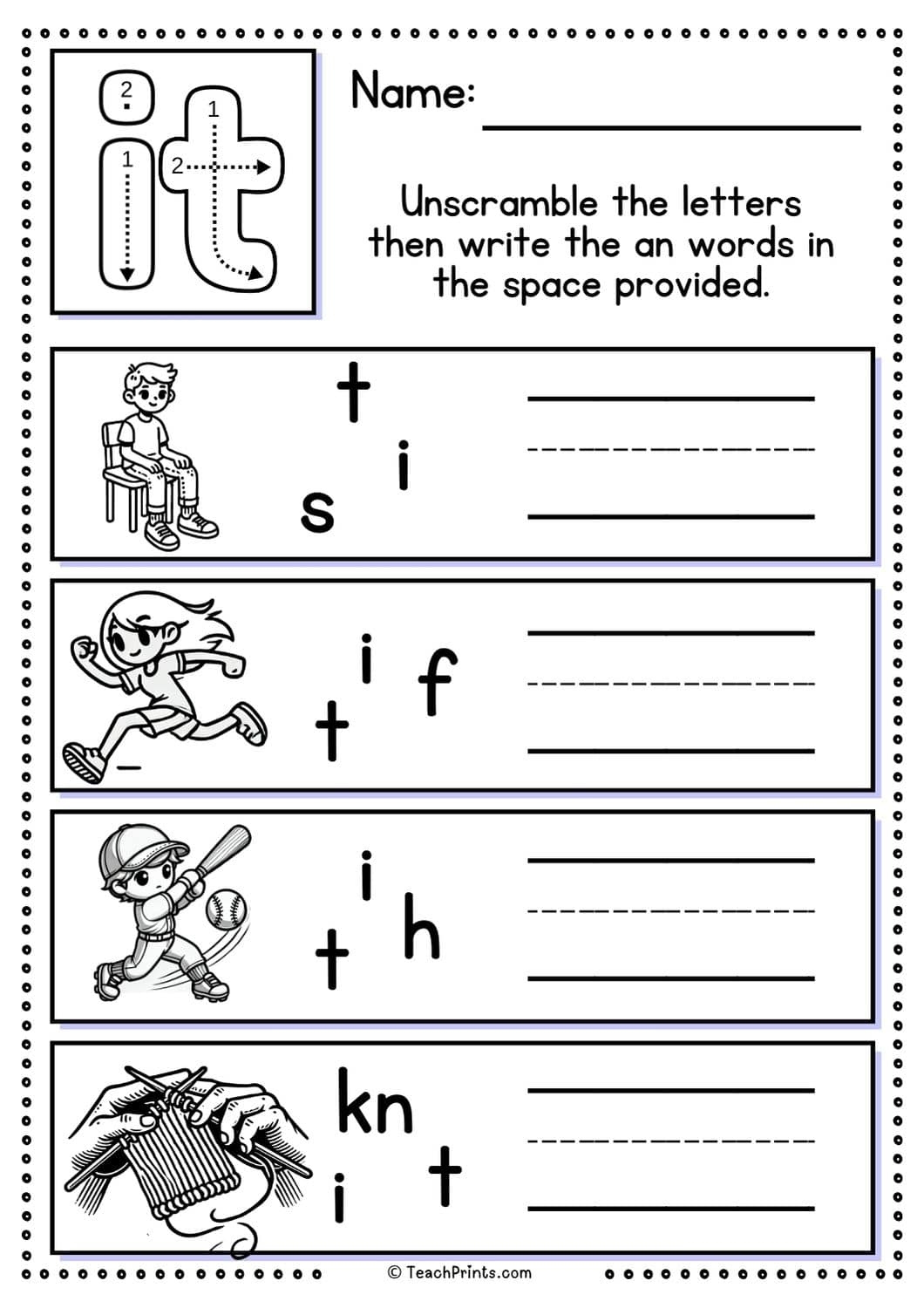 Word Family Free Printable Worksheets