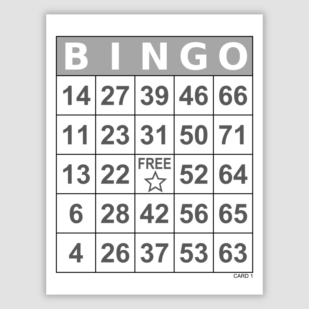1000 Printable Bingo Cards Pdf Download Instant Download Party Game