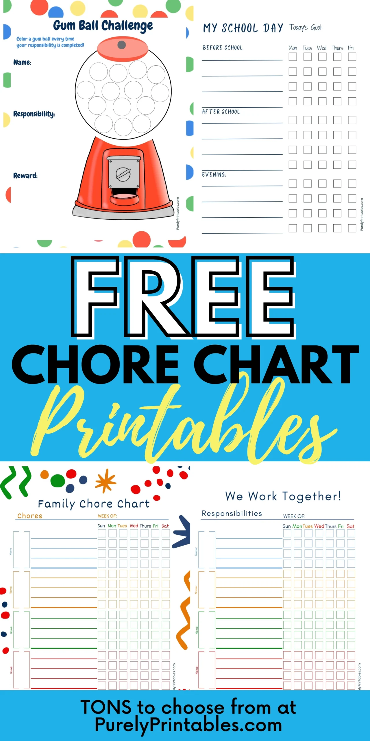 12 Free Chore Chart Printables And Responsibility Trackers