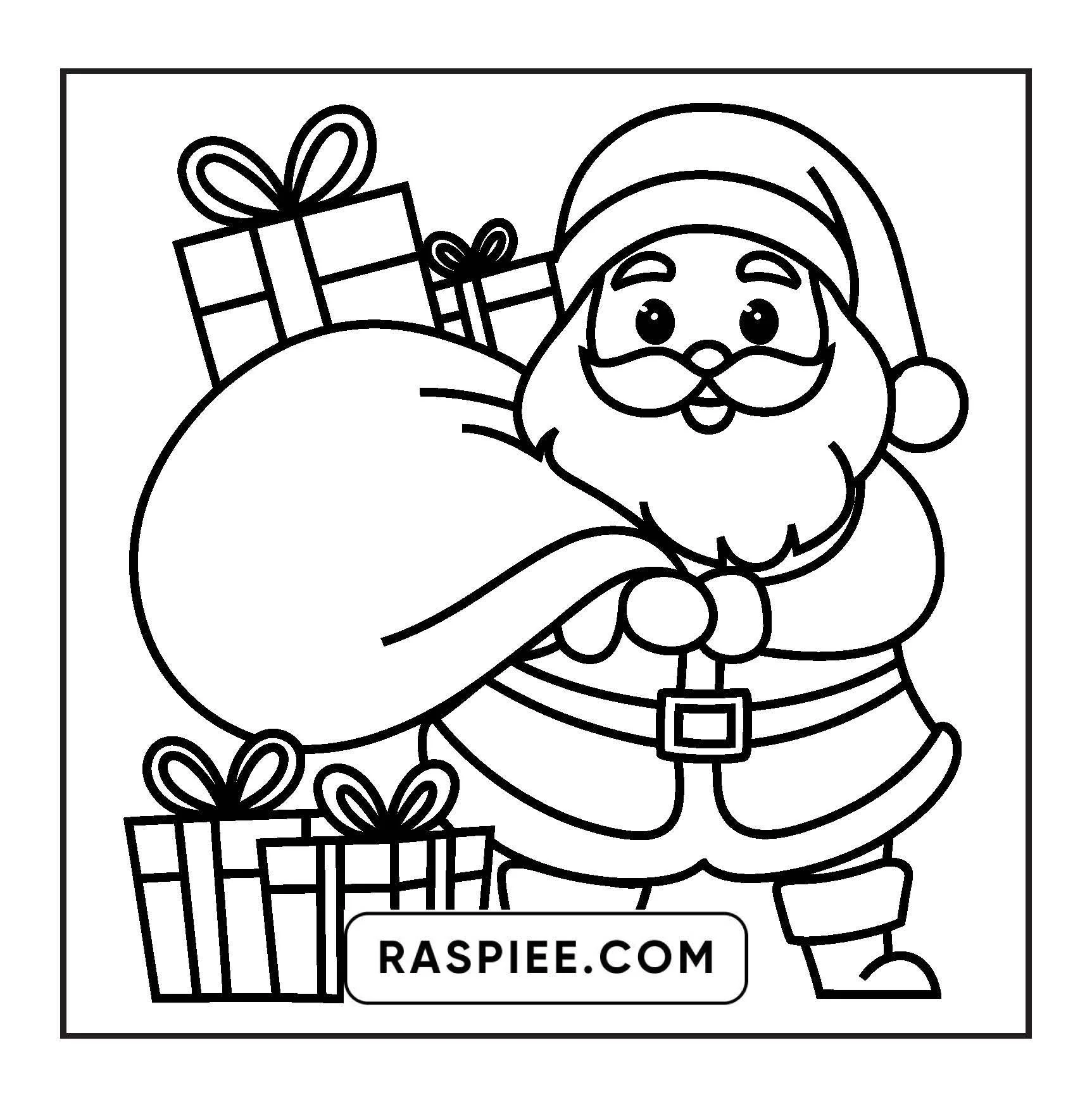 120 Bold Easy Christmas Coloring Pages Printable PDF For Kids Adults RASPIEE