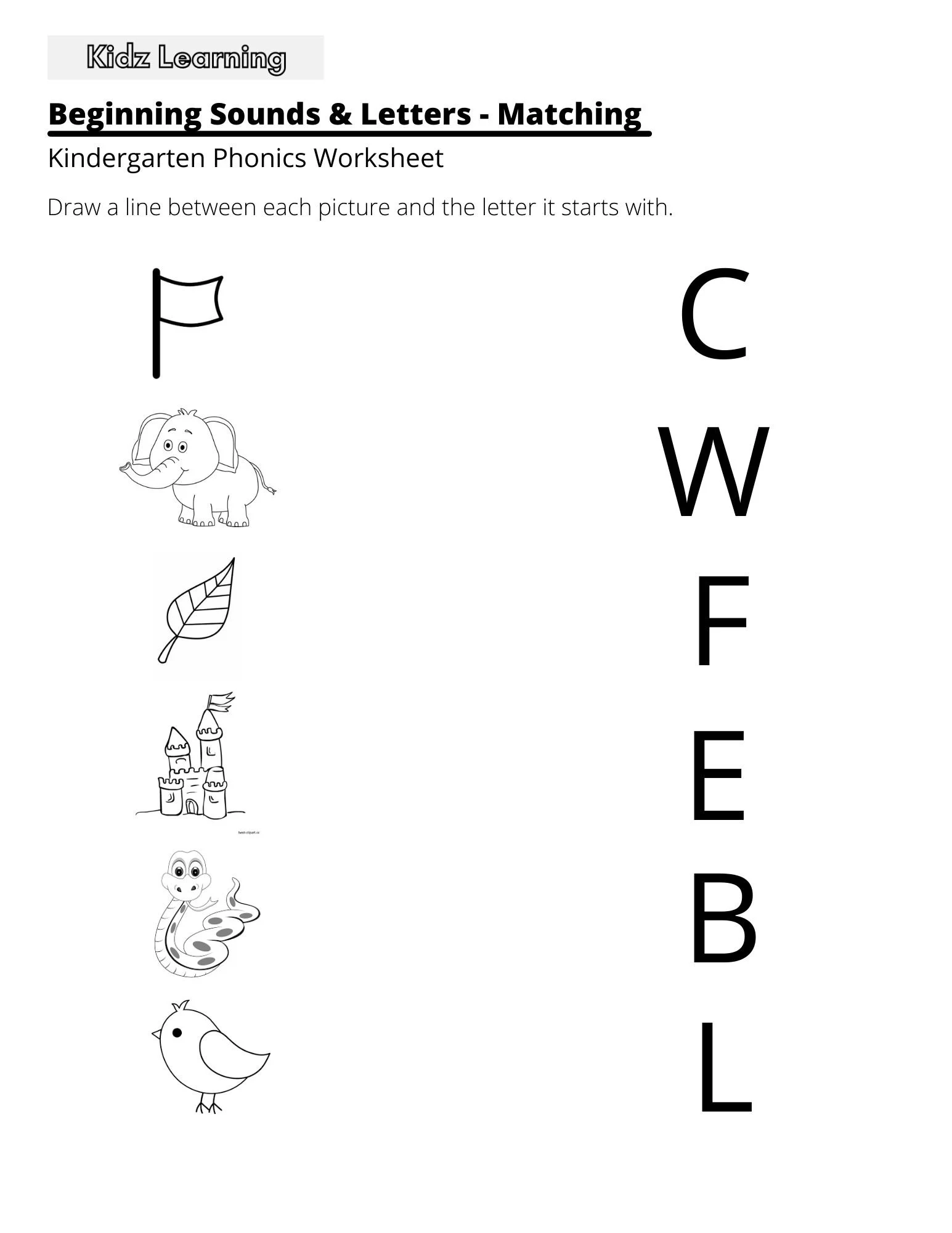 15 Printable Beginning Sounds Worksheets Preschool 1st Grade Phonics And Literacy Etsy