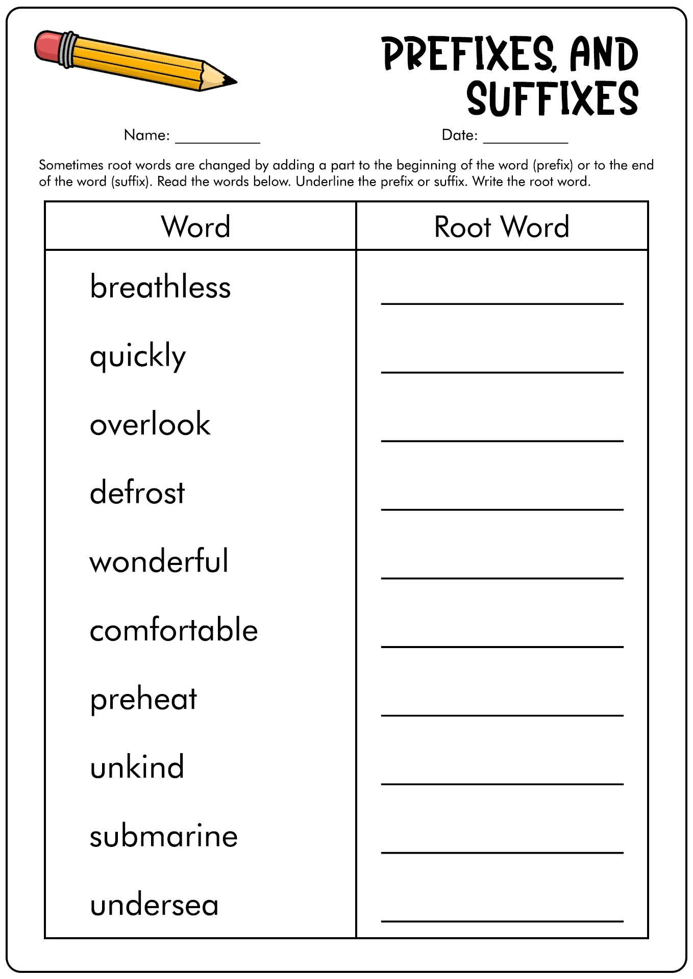 19 Free Printable Prefix Worksheets 4th Grade Free PDF At Worksheeto