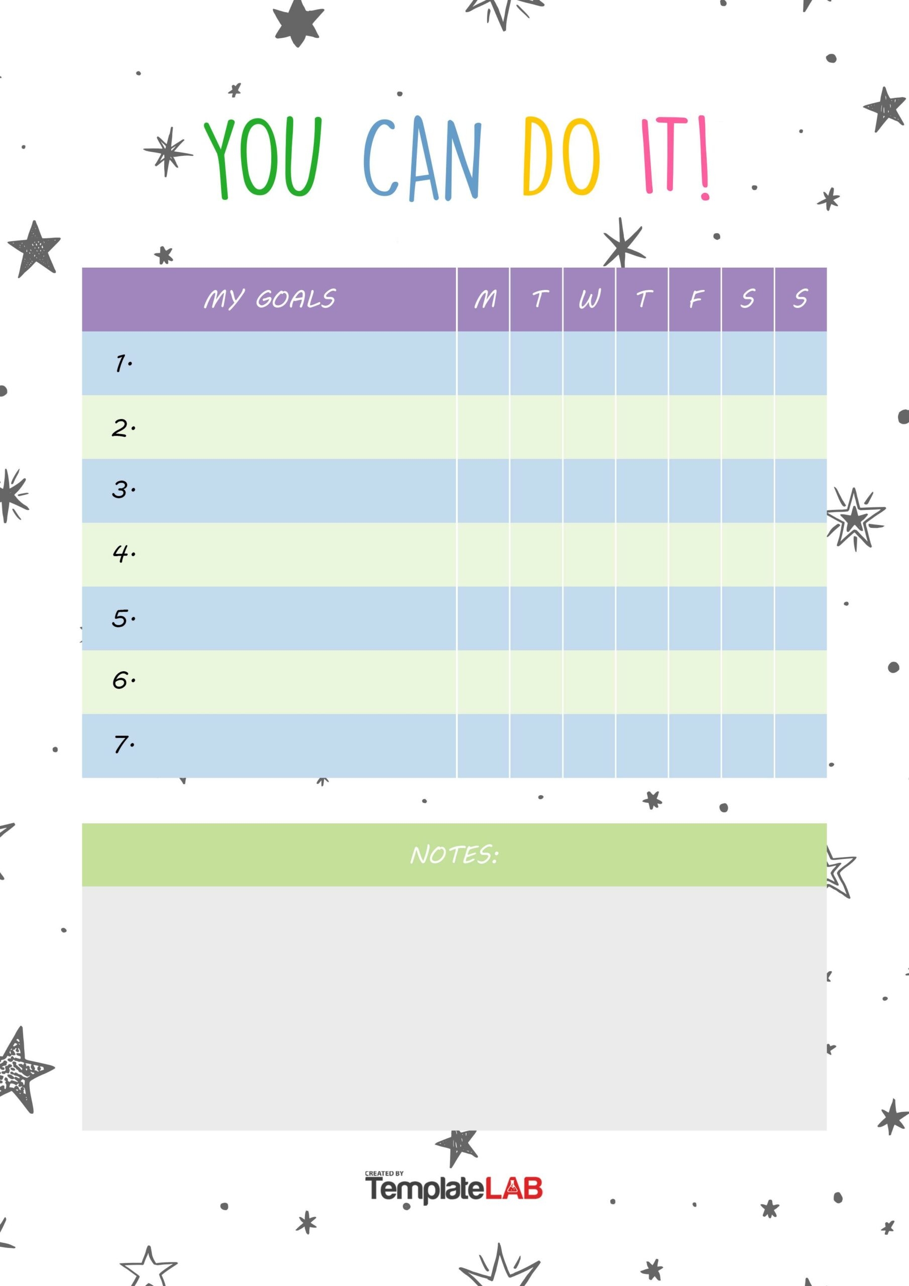 Free Printable Goal Chart