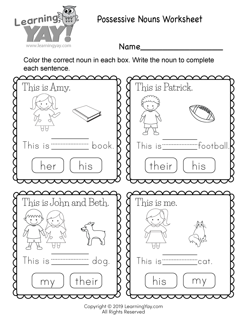 1st Grade Free Printable Worksheets
