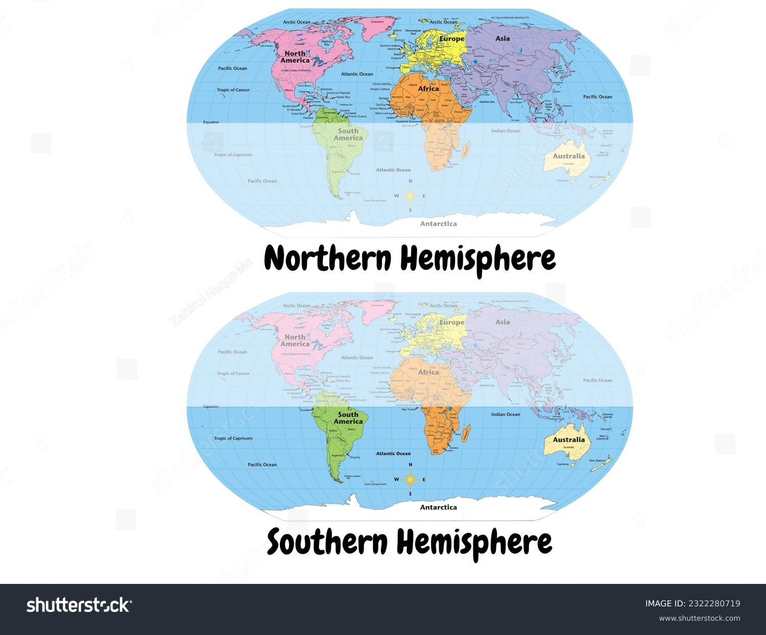 Printable Map Of Northern Hemisphere