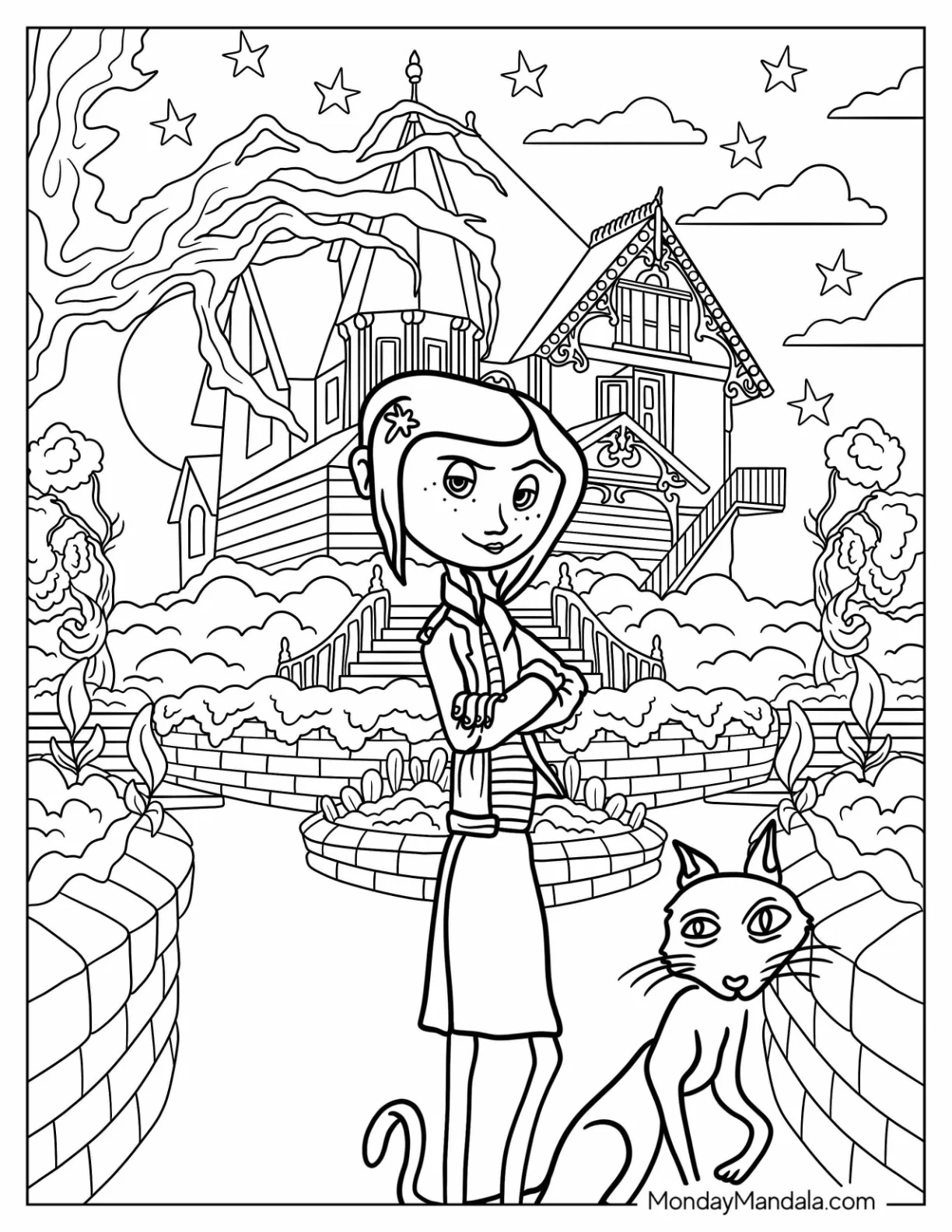 20 Coraline Coloring Pages Free PDF Printables 