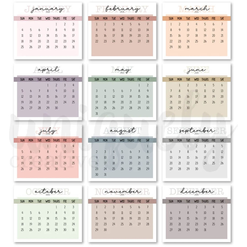 2022 Calendar Tabs Mini Tear Off Calendar Pads Crafties Co 