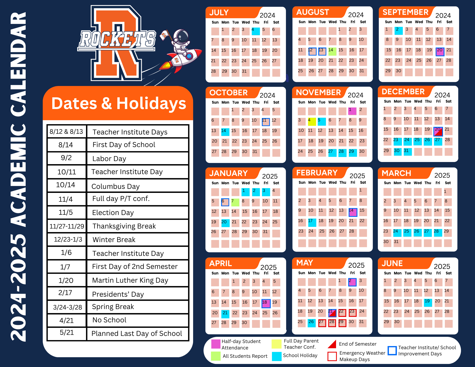 2024 2025 Academic Calendar Rochester Intermediate School