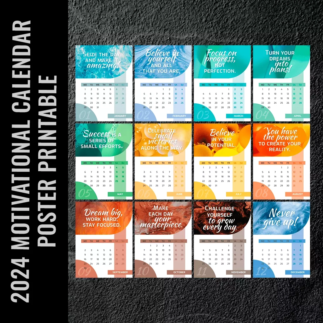 Printable Motivational Calendar