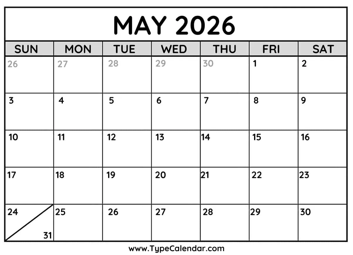 2026 Calendar Free Printable Calendar With Holidays