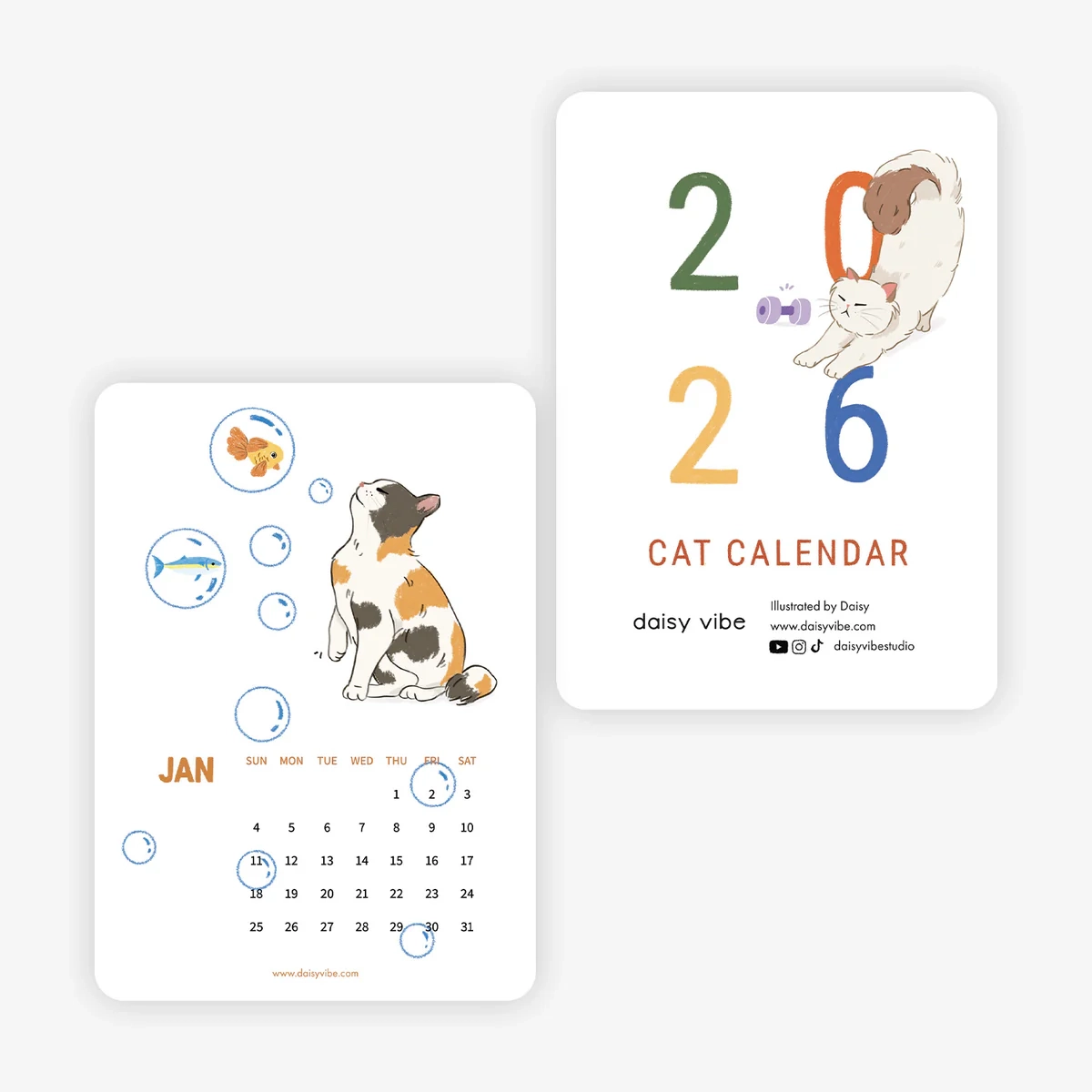2026 CAT Calendars Daisy Vibe 2026 CAT Calendars Daisy Vibe