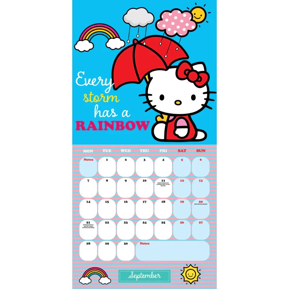 2026 Hello Kitty Square Wall Calendar