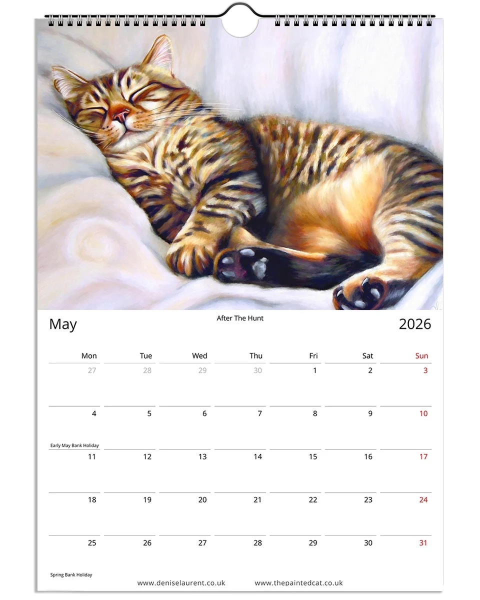 2026 Painted Cat Wall Art Calendar Denise Laurent Art 2026 Painted Cat Wall Art Calendar Denise Laurent Art