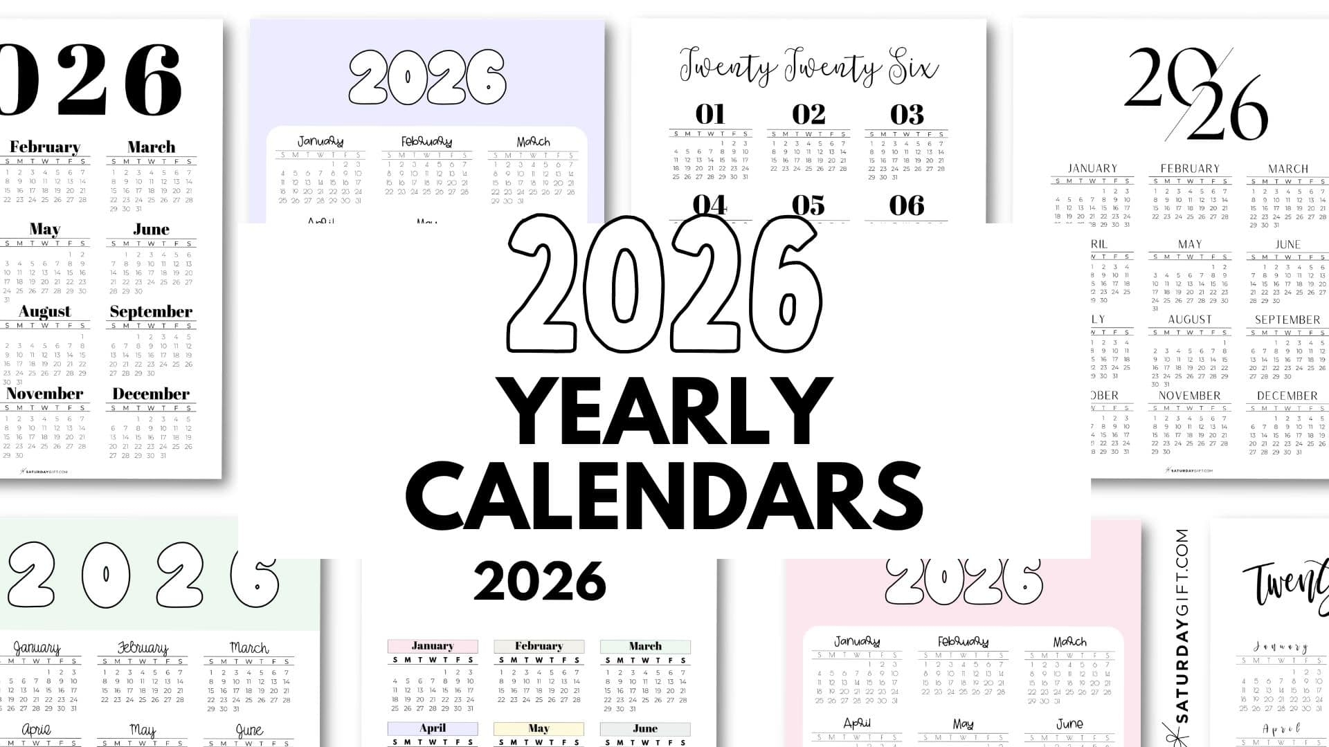 A6 Calendar 2026 Printable