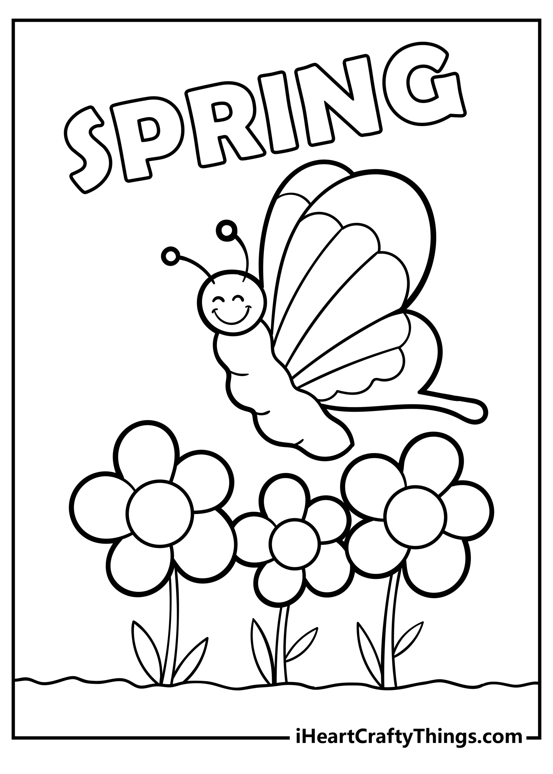 Free Printable Spring Coloring Sheet