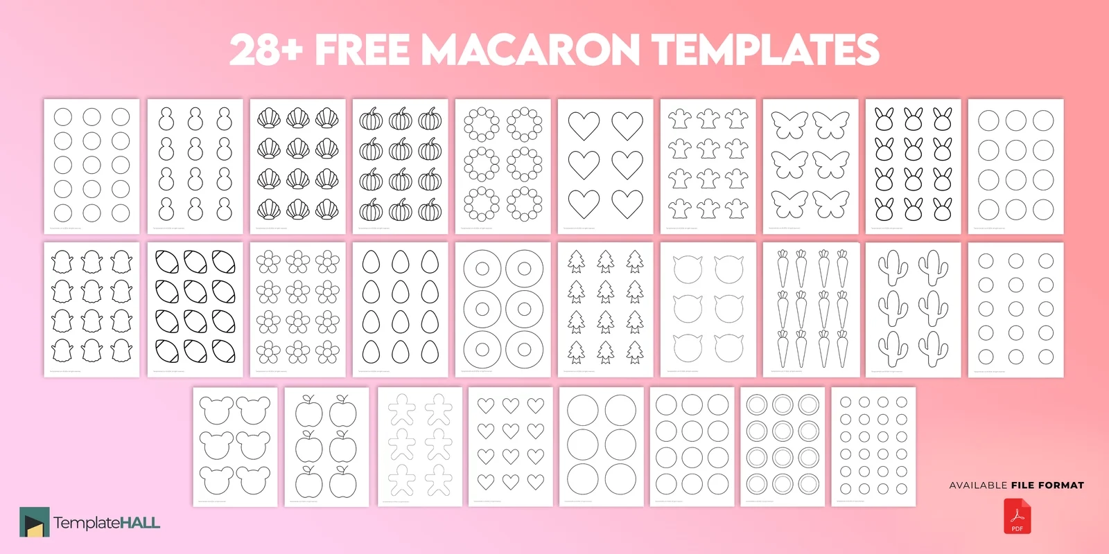 28 Free Printable Macaron Templates PDF Format 