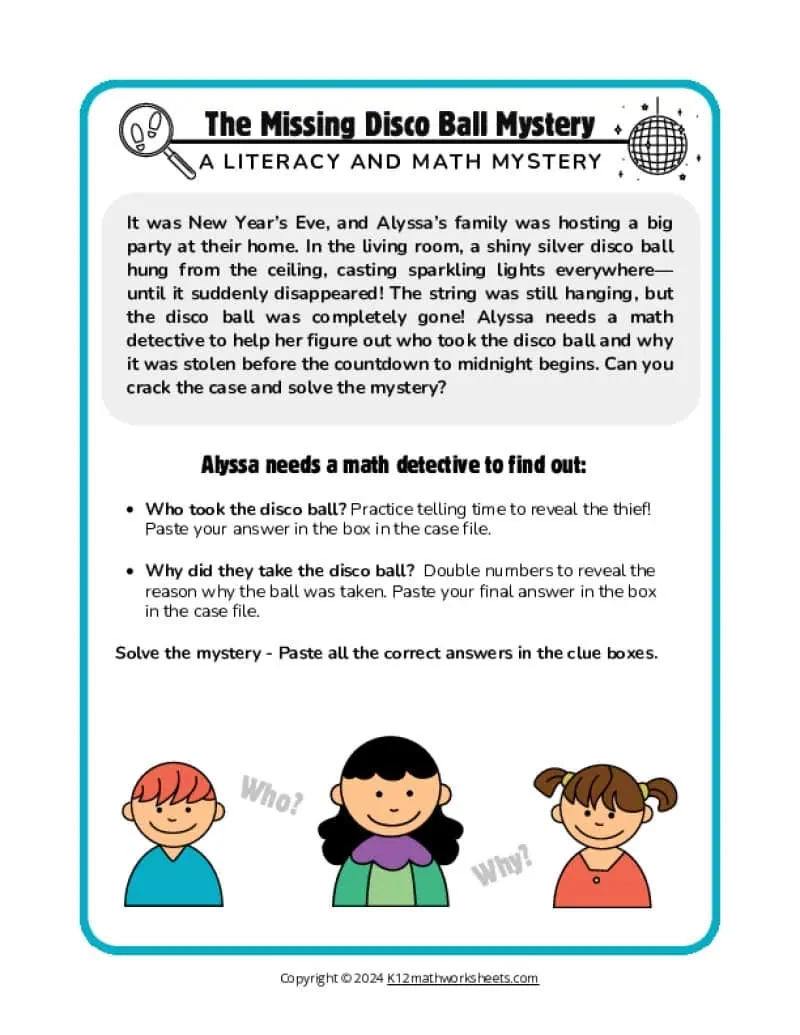 Printable Mystery Worksheets