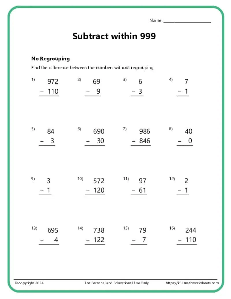 Printable Math Worksheets For 2nd Grade