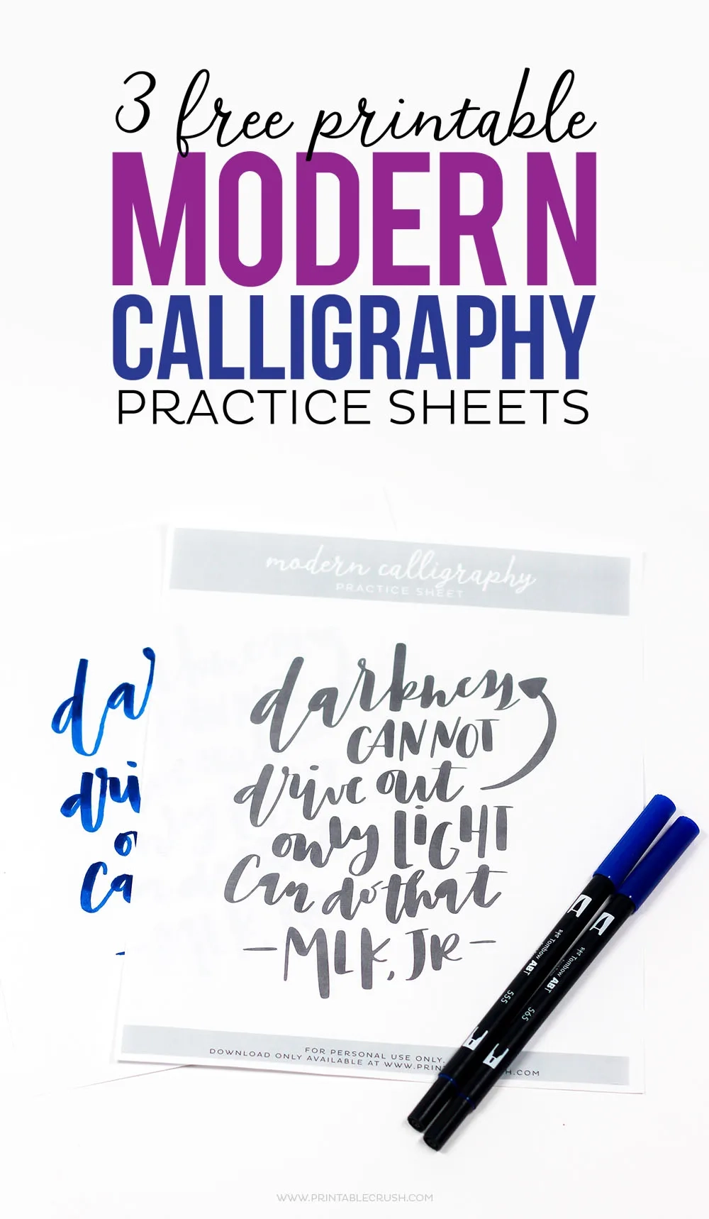 3 Free Printable Modern Calligraphy Practice Sheets Printable Crush 3 Free Printable Modern Calligraphy Practice Sheets Printable Crush