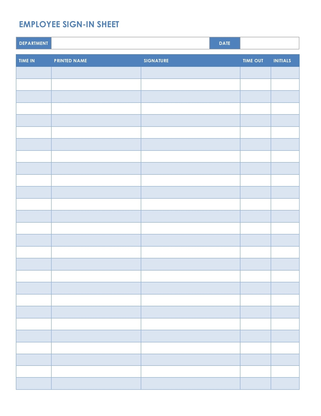 30 Printable Sign In Sign Out Sheets Best Templates 