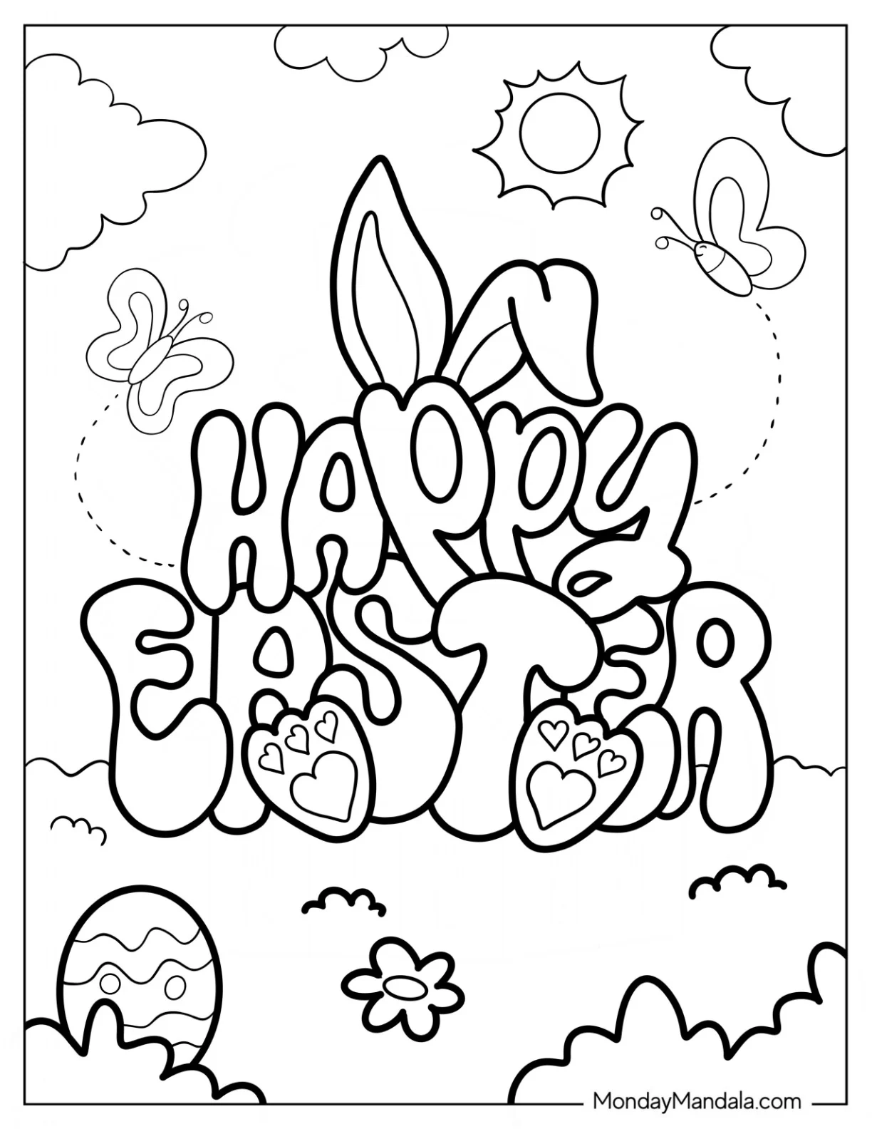 Printable Easter Color Sheets