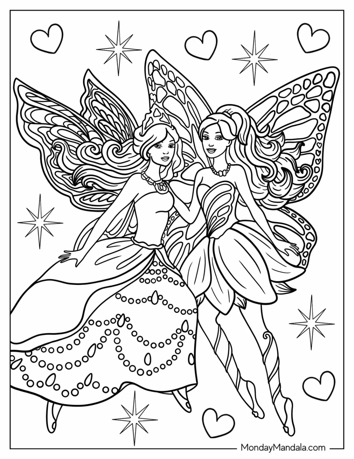 Fairy Coloring Sheets Printable