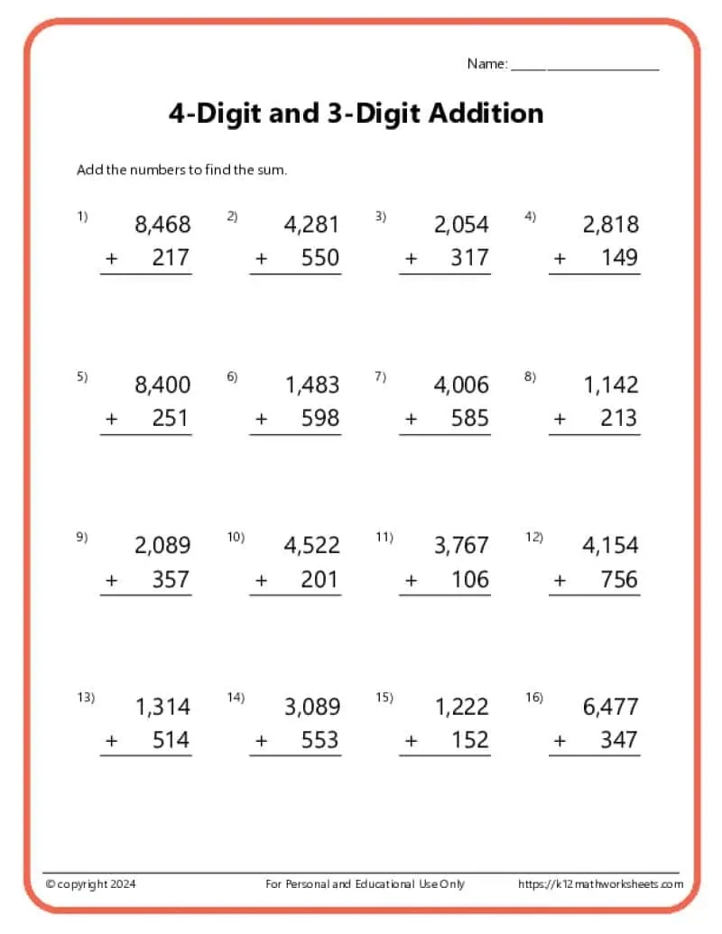3rd Grade Addition Worksheets 3rd Grade Addition Worksheets