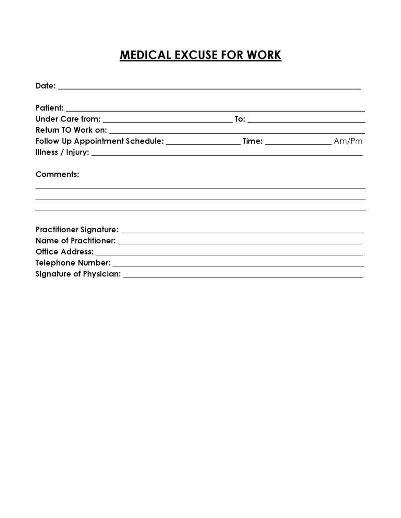 Doctor Fill Out Sheets Printable