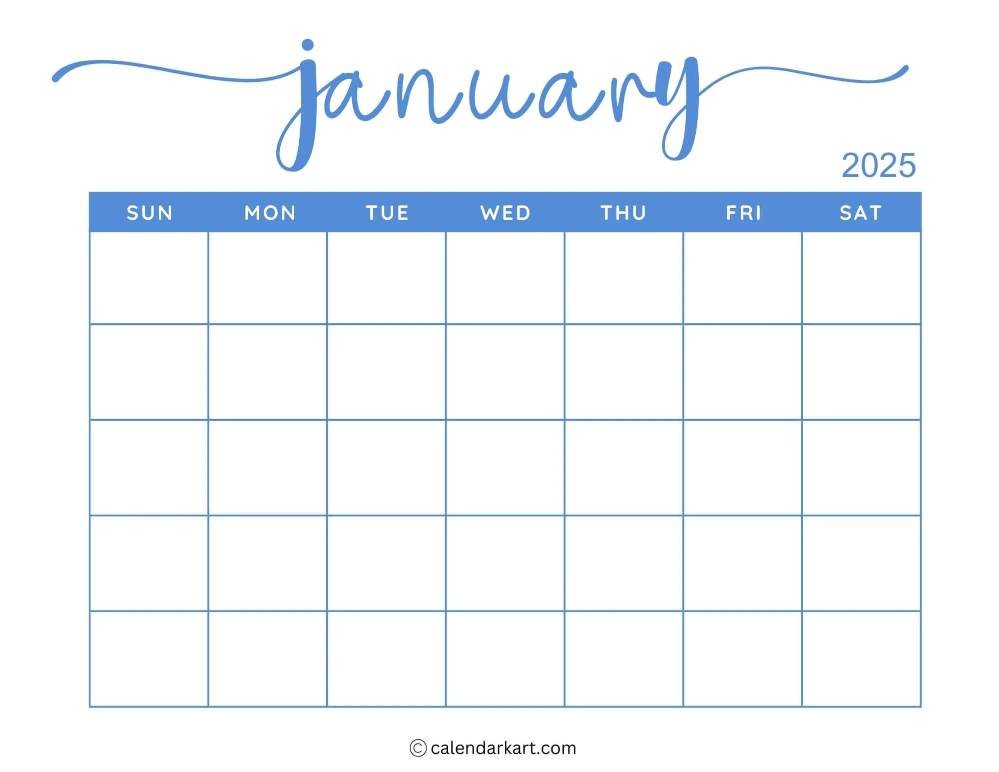 Free Printable Jan Calendar